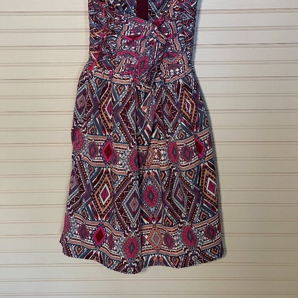 Billabong Magenta & Gray Mini Aztec Dress - Picture 5 of 6